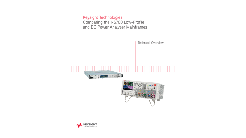 Comparing the N6700 Low-Profile and DC Power Analyzer Mainframes